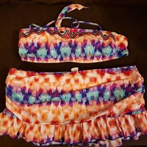 New Without Tags kenneth Cole 2 piece skirted biki